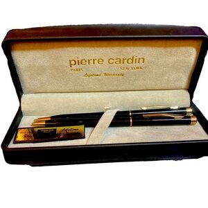 Pierre Cardin collected vintage pen and pencil set with case.